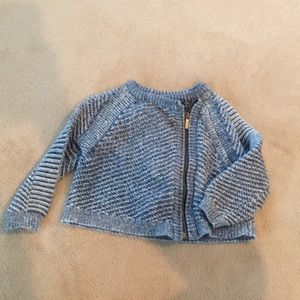 Stylish sweater asymmetrical zipper